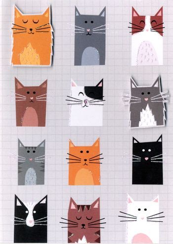 Handmade Cats Card - Blank