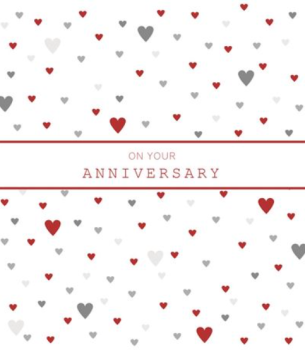 On Your Anniversary - Hearts - Card