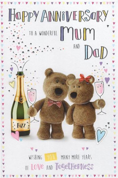 Happy Anniversary To A Wonderful Mum and Dad - Card