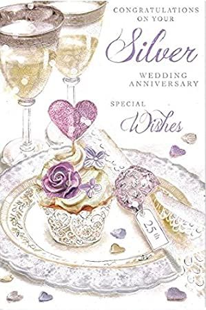            Congratulations On Your Silver Wedding Anniversary - Card