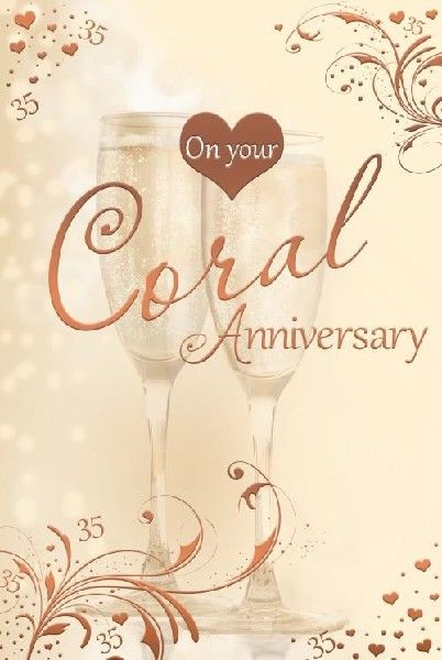     On Your Coral Anniversary 35 Years - Card