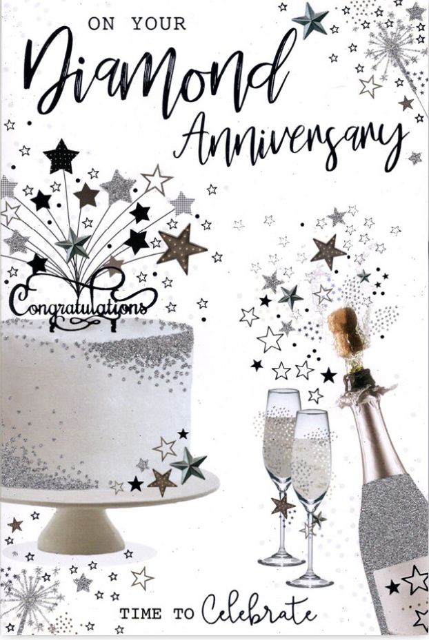   On Your Diamond Anniversary Time To Celebrate - Card