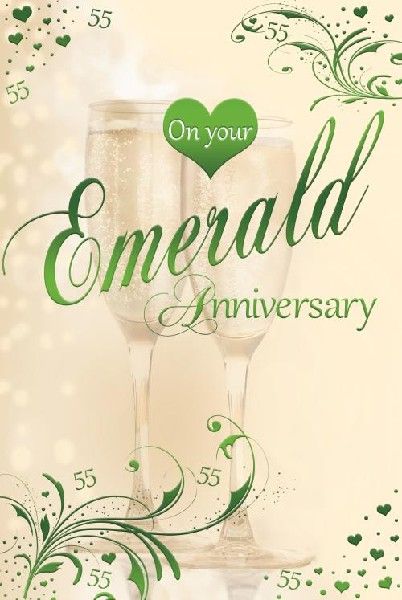   On Your Emerald Anniversary 55 Years - Card