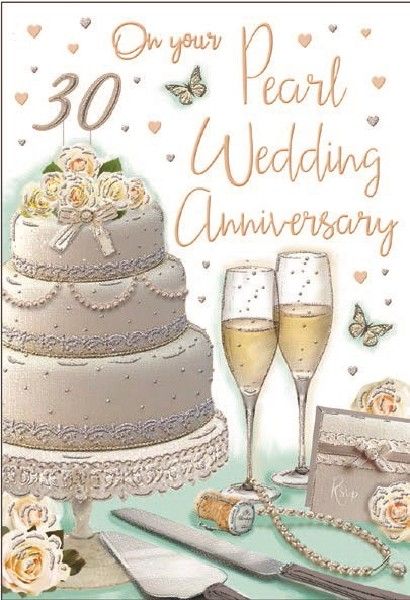       On Your Pearl Wedding Anniversary 30 Years - Card