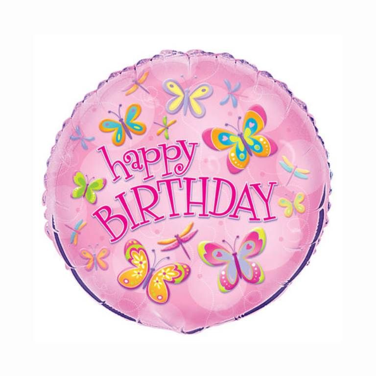 Happy Birthday Foil Balloon Butterfly
