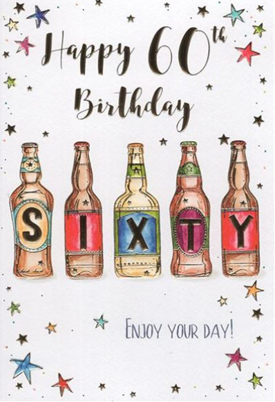 Happy 60th Birthday - Beers - Enjoy Your Day! - Card