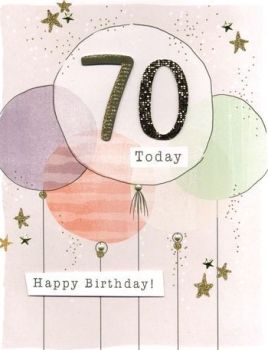         70 Today Happy Birthday! - Giant Birthday Card