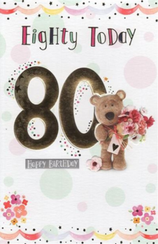     80 Today Happy Birthday - Teddy
