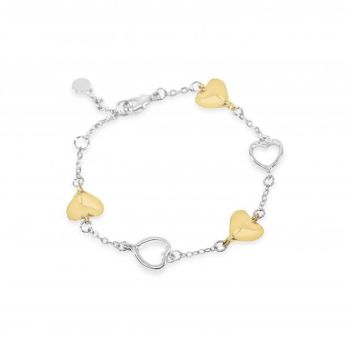 Gold and Silver Rhodium Plated Bracelet 