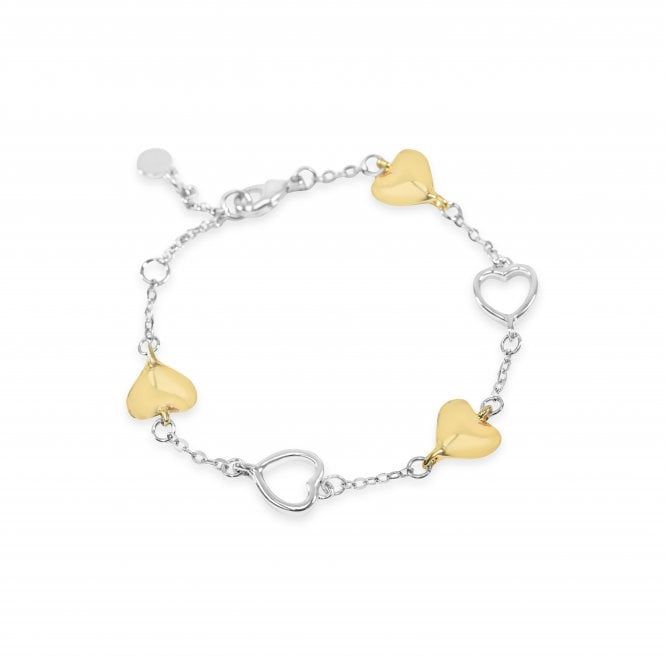 Gold and Silver Rhodium Plated Bracelet 