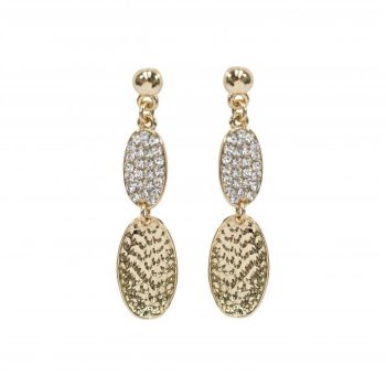 Gold Plated Crystal Style Drop Earrings 