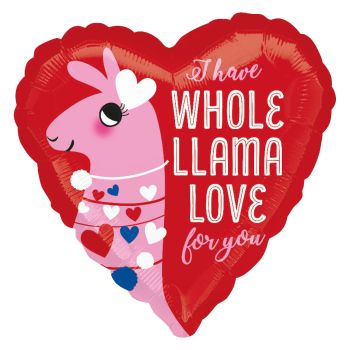 I Have A Whole Llama Love For You Foil Balloon