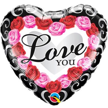 Roses Love You Foil Balloon