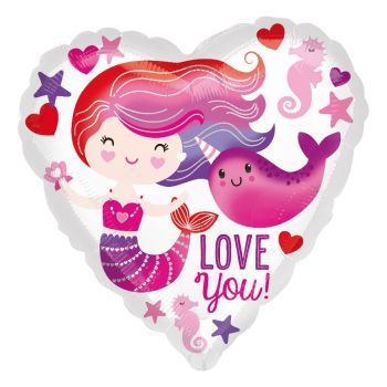 Mermaid Love You! Foil Balloon