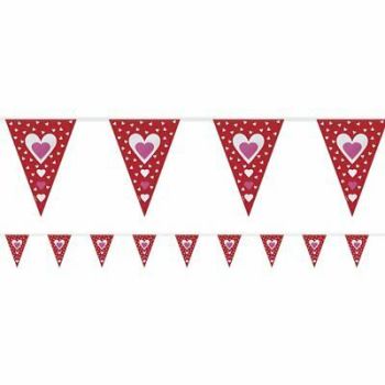  9ft Hearts Pennant Banner