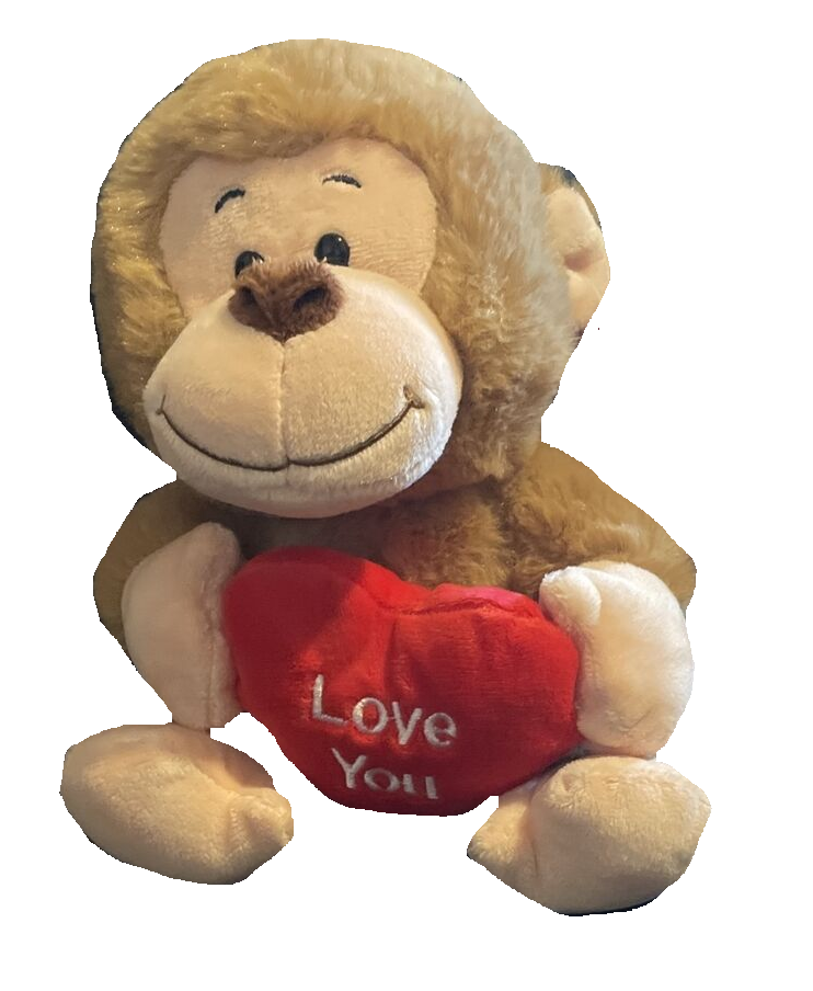  Love You Cheeky Monkey Teddy Bear - Light Brown