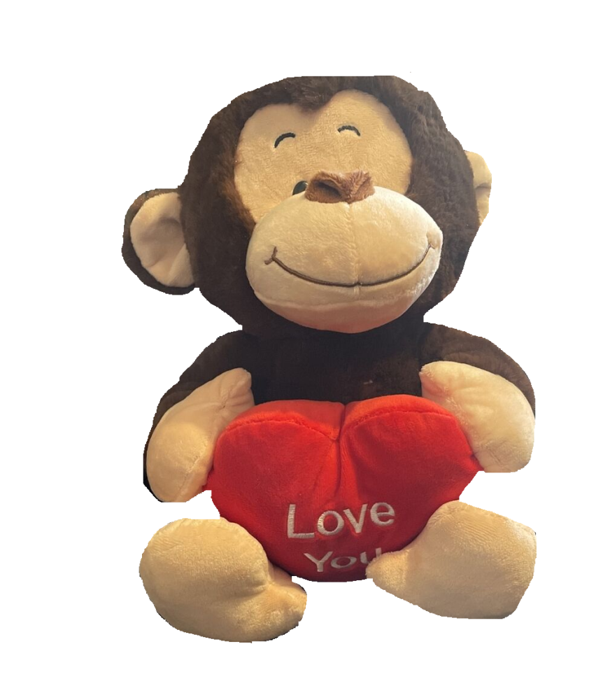  Love You Cheeky Monkey Teddy Bear - Dark Brown