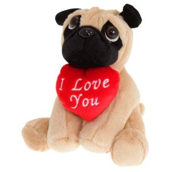 I Love You Pug Teddy