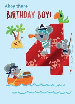  4 Ahoy there Birthday boy! - Card