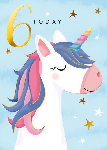  6 Today - Unicorn - Card