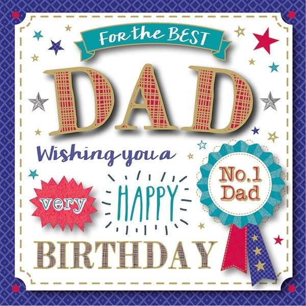           For The Best Dad Happy Birthday - Boxed Card