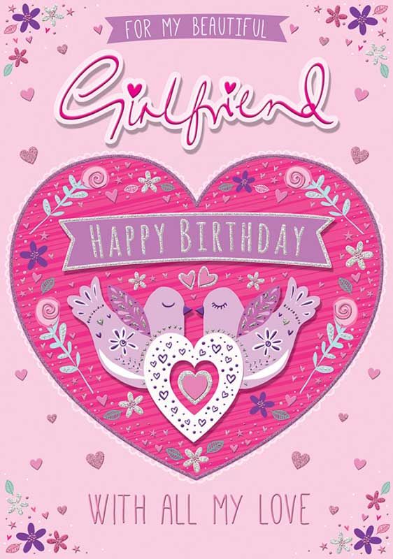   For My Beautiful Girlfriend Happy Birthday - Boxed Card