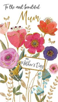 To the most beautiful Mum Tag - on Mother's Day - Card