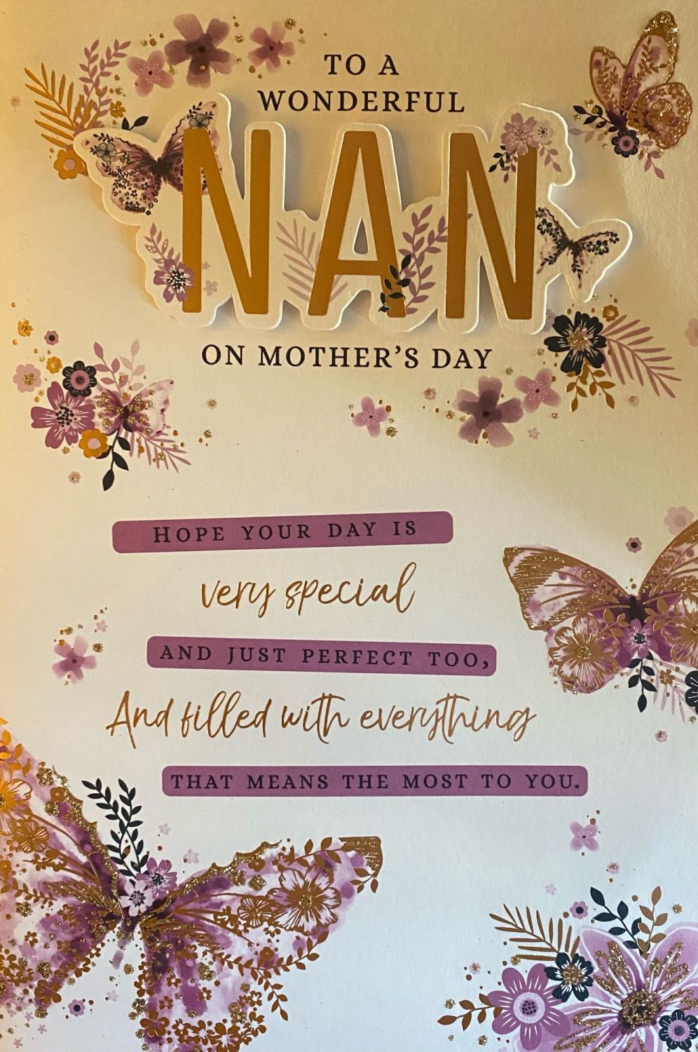 To A Wonderful Nan On Mother's Day - Card