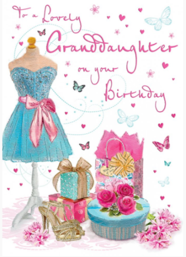 To A Lovely Granddaughter On Your Birthday - Card