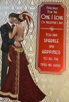 Valentine's Day Card Especially For The One I Love On Valentine's Day - Art Deco