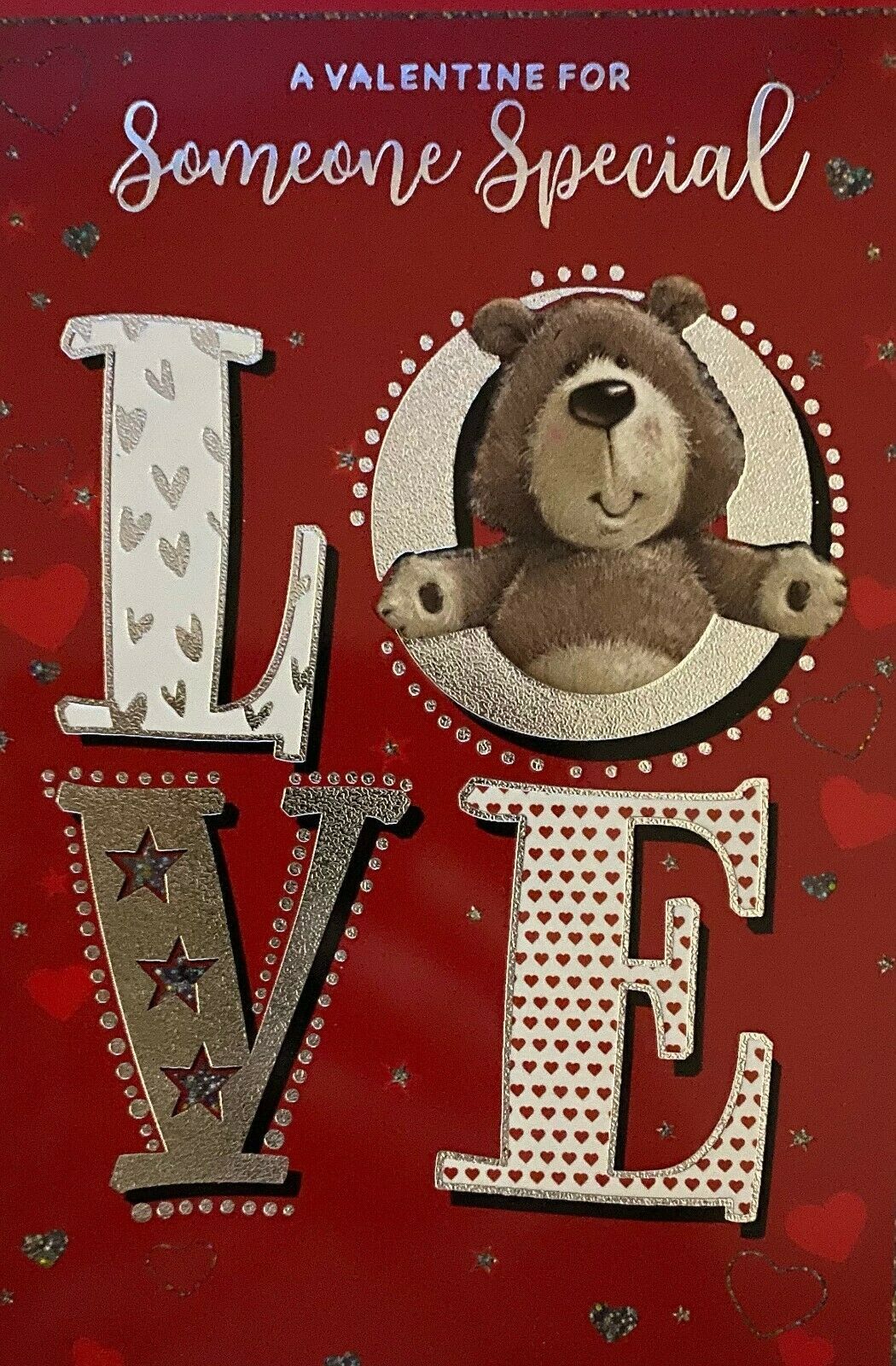 Valentine's Day Card A Valentine For Someone Special - Love Teddy
