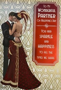 Valentine's Day Card To My Wonderful Partner On Valentine's Day - Art Deco