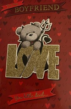 To My Boyfriend Love You Little Devil ... - Valentine's Day Card