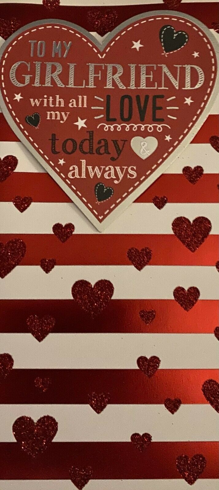 To My Girlfriend With All My Love Today & Always - Valentine's Day Card