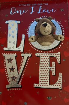 A Valentine For The One I Love - Teddy - Card