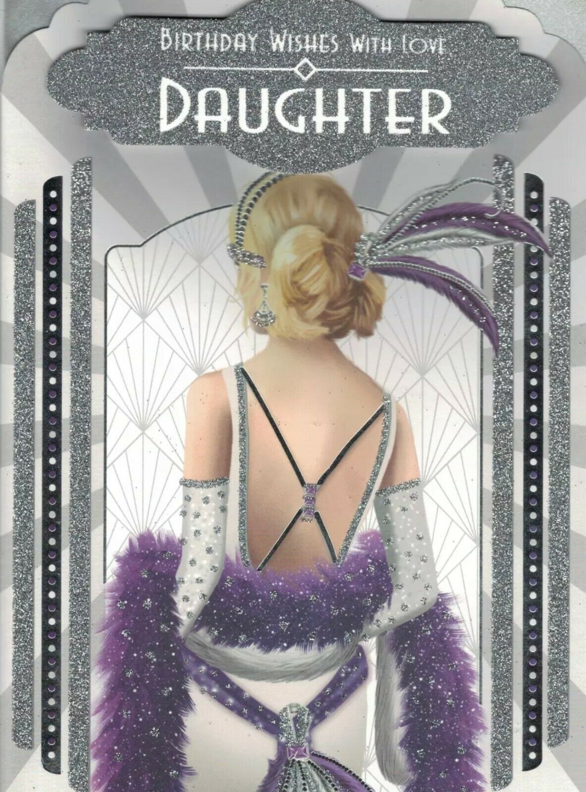 Art Deco Birthday Card - Birthday Wishes With Love Daughter