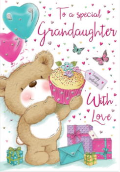   To A Special Granddaughter With Love - Birthday Card