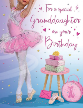 For A Special Granddaughter On Your Birthday - Card