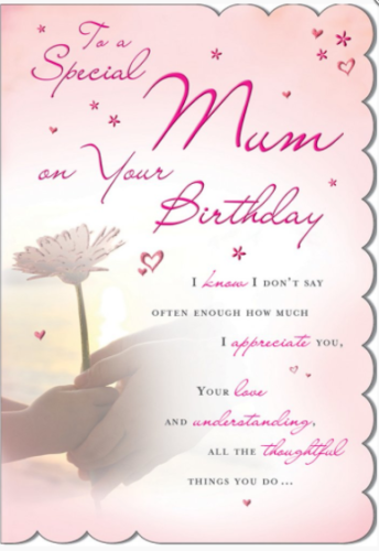 To A Special Mum On Your Birthday - Card