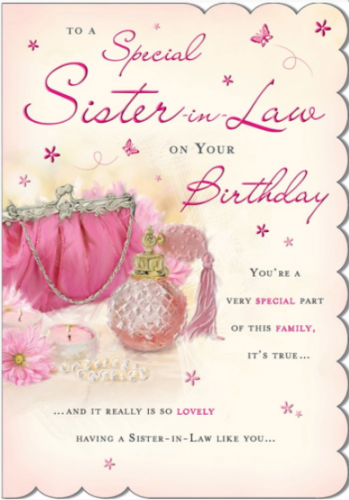 To A Special Sister In Law On Your Birthday - Card