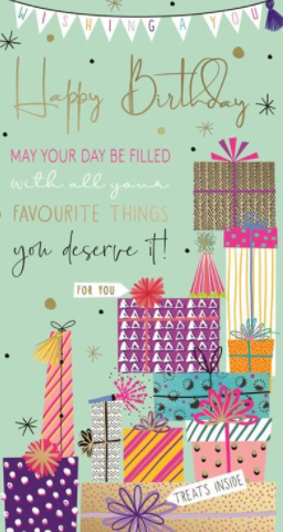 Happy Birthday May Your Day Be Filled With All Your Favourite Things - Card