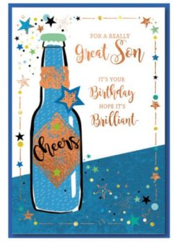 For A Really Great Son It's Your Birthday Hope It's Brilliant - Birthday Card