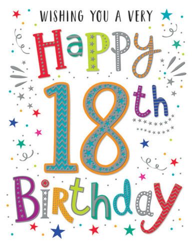     Wishing You A Very Happy 18th Birthday - Card