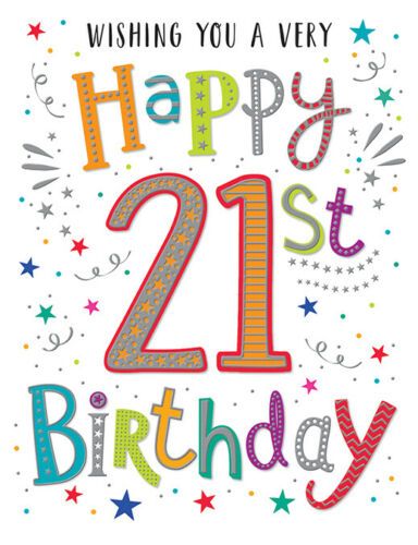   Wishing You A Very Happy 21st Birthday - Card