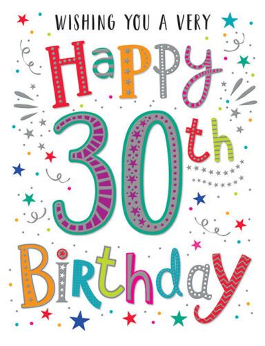 Wishing You A Very Happy 30th Birthday - Card