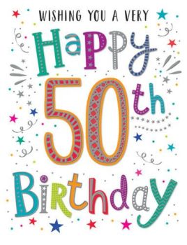   Wishing You A Very Happy 50th Birthday - Card