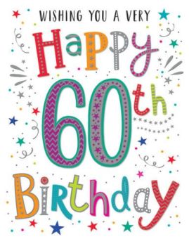 Wishing You A Very Happy 60th Birthday - Card