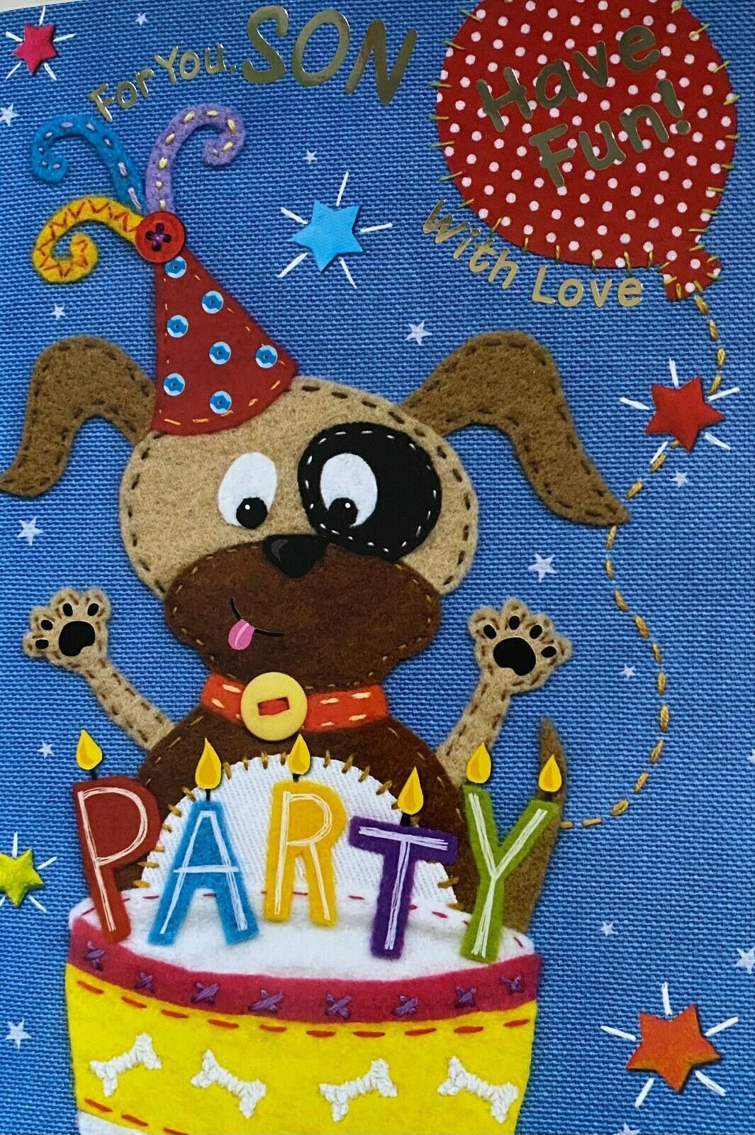 For You, Son Have Fun! With Love Dog - Birthday Card