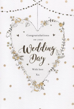Congratulations On Your Wedding Day With Love - Card