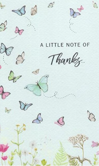 A Little Note Of Thanks ... - Card